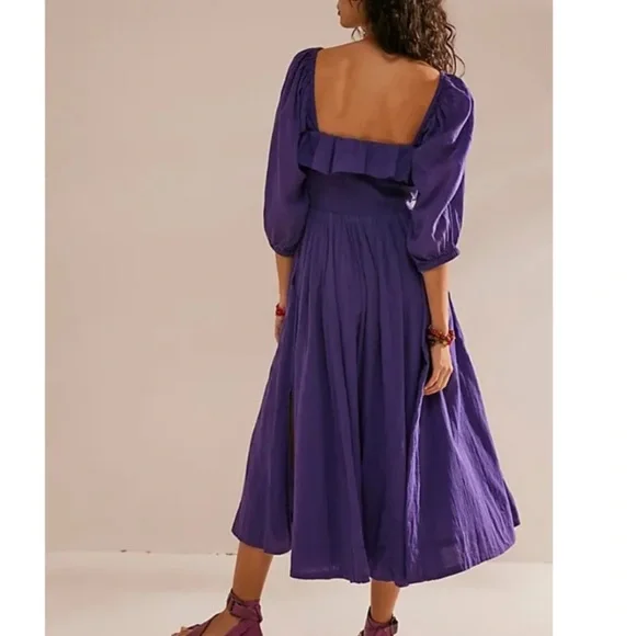 RARE Free People | Oasis Midi Dress in Petunia | Large - Picture 5 of 15